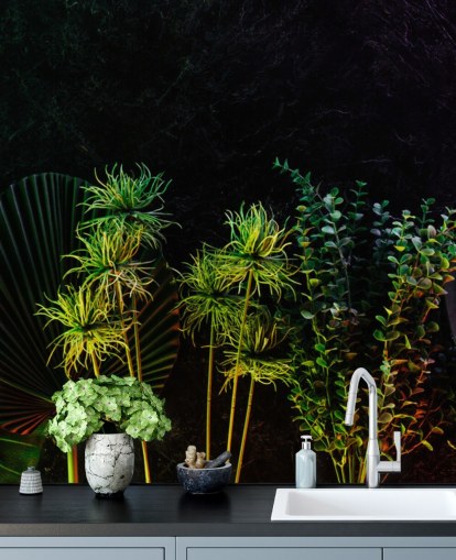 Moonlit Tropical Plants