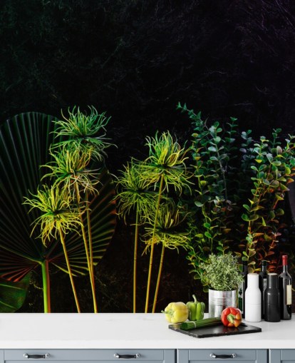 Plantas tropicales iluminadas por la luna Plantas tropicales iluminadas por la luna