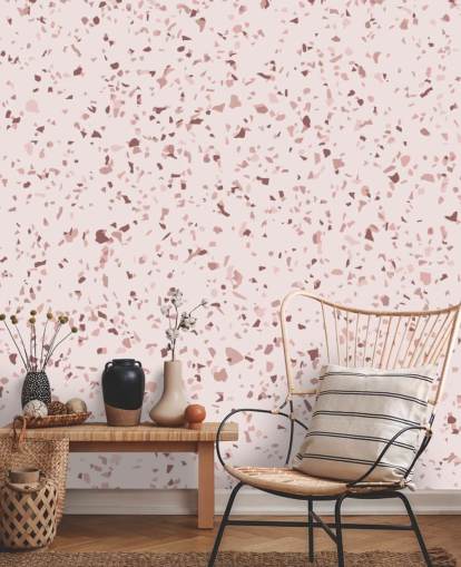 Rosa og plomme lilla Terrazzo Bakgrunn Rosa og plomme lilla Terrazzo Bakgrunn