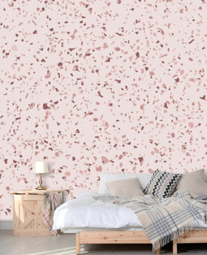 Vaaleanpunainen ja luumu violetti Terrazzo Taustakuva