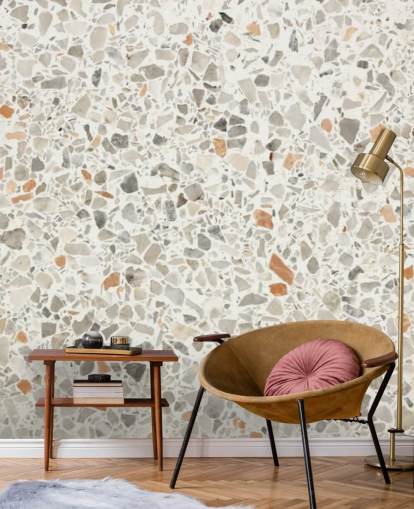 Papier peint gris, marron et blanc Papier peint gris, marron et blanc