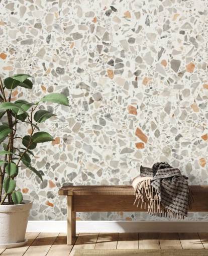 Grå, brun och vit tapet