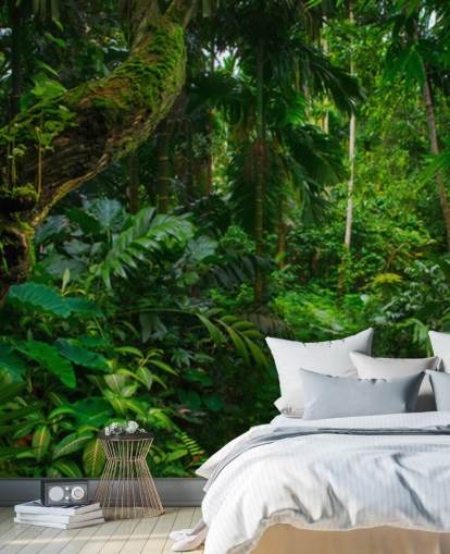 bladgrøn jungle tapet