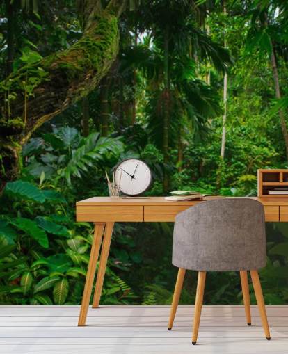 lommerrijke groene jungle behang