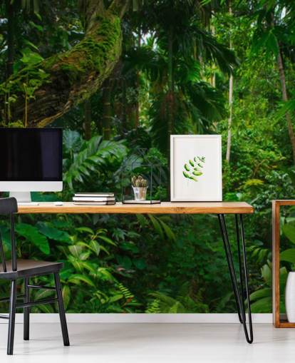 lommerrijke groene jungle behang