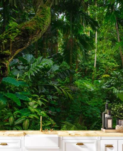 lommerrijke groene jungle behang lommerrijke groene jungle behang