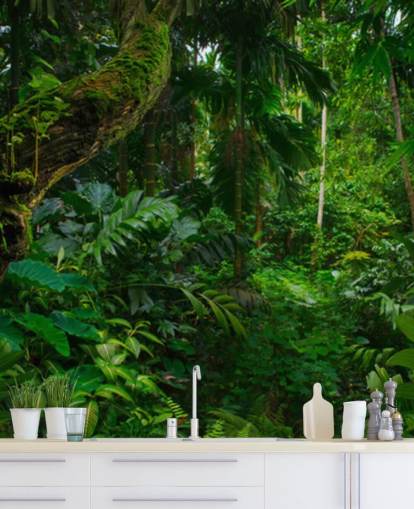 lommerrijke groene jungle behang