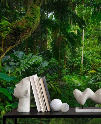 bladgrøn jungle tapet