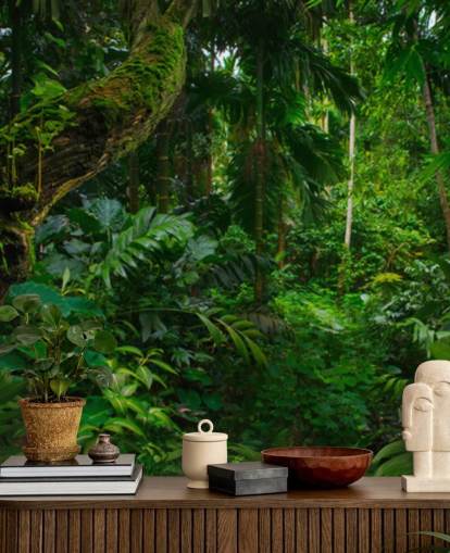 lommerrijke groene jungle behang