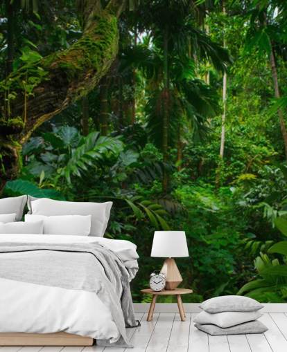 bladgrøn jungle tapet