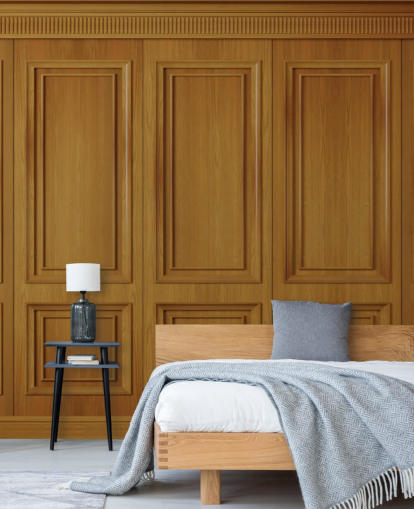 natural wood panel wallpaper