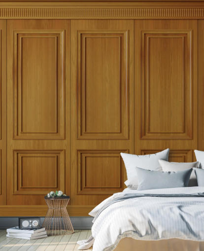 natuurlijk houten paneelbehang