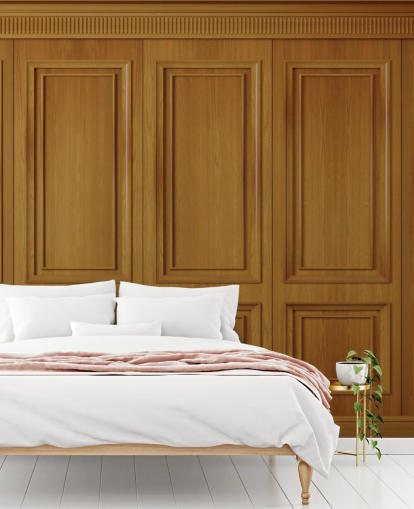 natural wood panel wallpaper