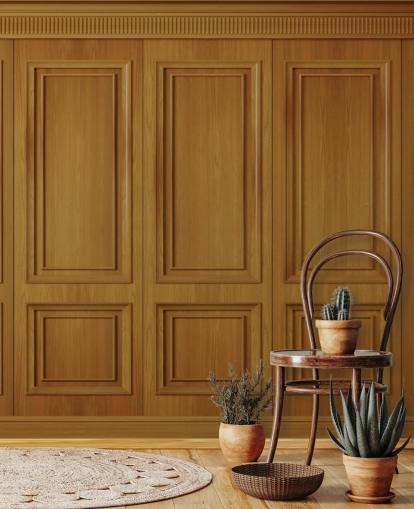papel pintado de panel de madera natural