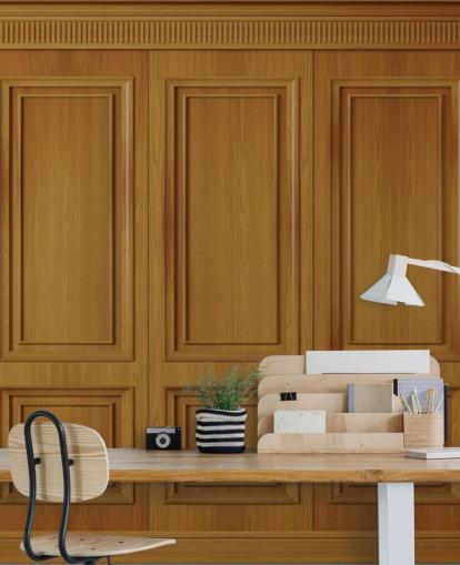 natuurlijk houten paneelbehang