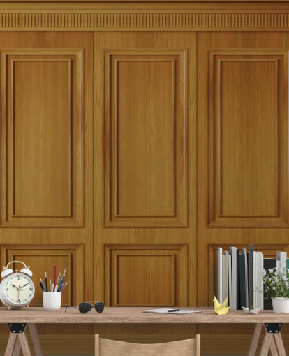 natuurlijk houten paneelbehang