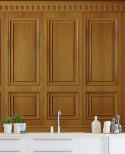 papel de parede painel de madeira natural