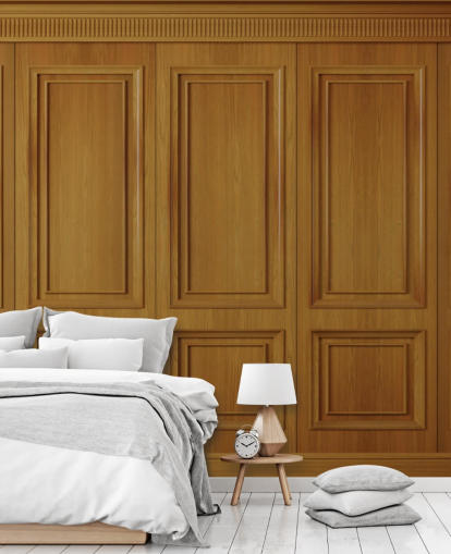 natuurlijk houten paneelbehang