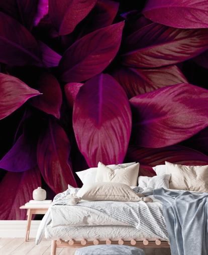 Papel Pintado Jungla Hojas Moradas