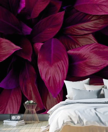 Purple Leaves Jungle Wallpaper