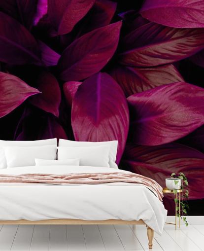 Papel Pintado Jungla Hojas Moradas