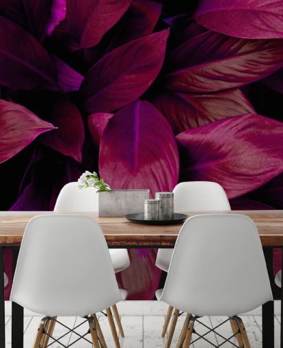 Papel Pintado Jungla Hojas Moradas