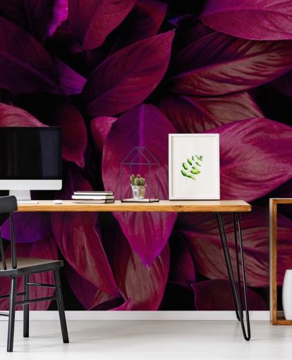 Purple Leaves Jungle Behang