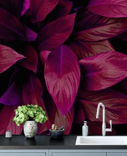 Purple Leaves Jungle Wallpaper