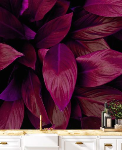 Purple Leaves Jungle Behang