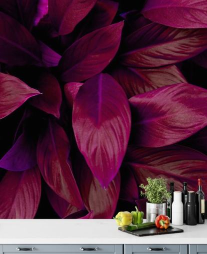 Purple Leaves Jungle Wallpaper