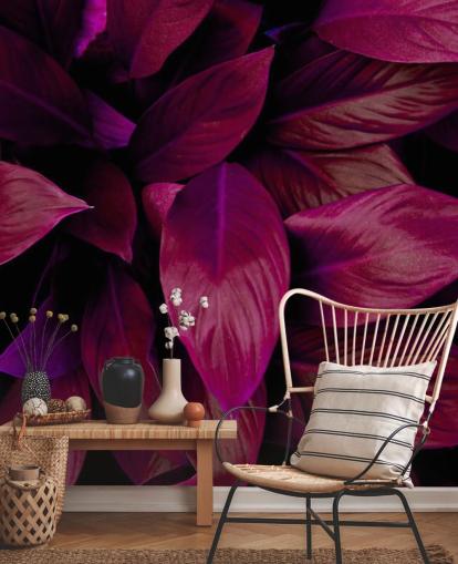 Purple Leaves Jungle Wallpaper