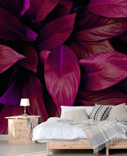 Papier Peint Feuilles Violettes Papier Peint Feuilles Violettes