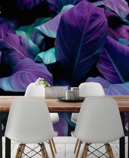 Papel de Parede Selva Roxo e Azul