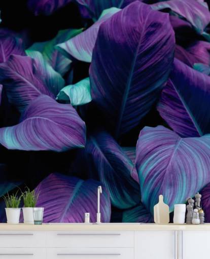 Papel de Parede Selva Roxo e Azul