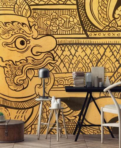 Traditional Thai Style Painting wall mural