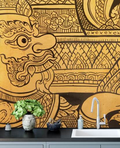 Traditional Thai Style Painting wall mural