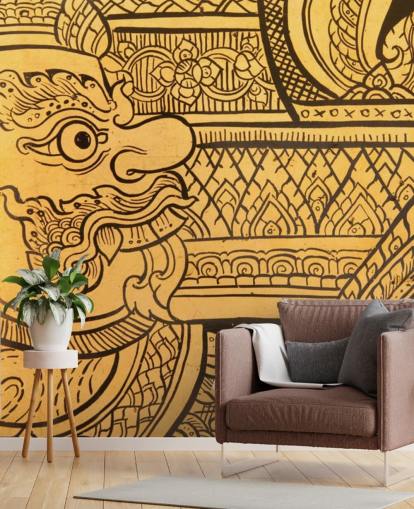 Traditional Thai Style Painting wall mural