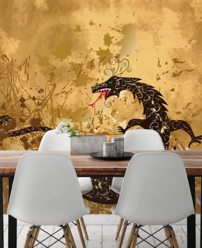Rustiek Dragon behang