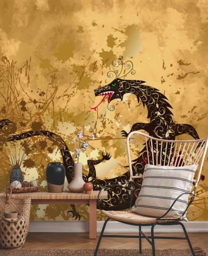 Rustiek Dragon behang Rustiek Dragon behang