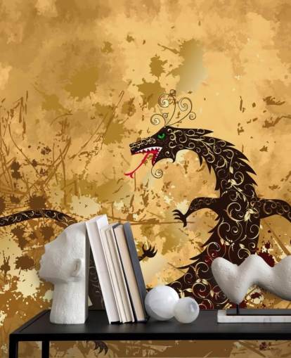 Rustic Dragon Wallpaper