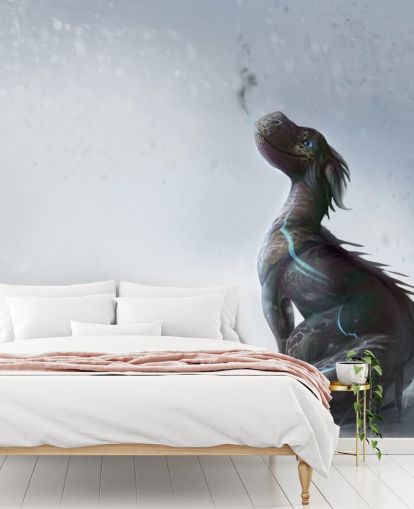 smiling baby dragon sat on snow with blue streaked scales puffing out smoke wallpaper smiling baby dragon sat on snow with blue streaked scales puffing out smoke wallpaper