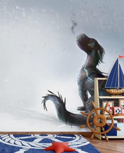 smiling baby dragon sat on snow with blue streaked scales puffing out smoke wallpaper smiling baby dragon sat on snow with blue streaked scales puffing out smoke wallpaper