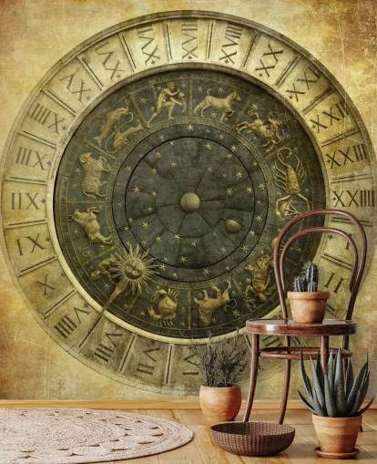 old clock behang old clock behang