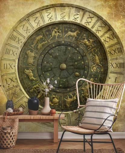 carta da parati vecchio orologio