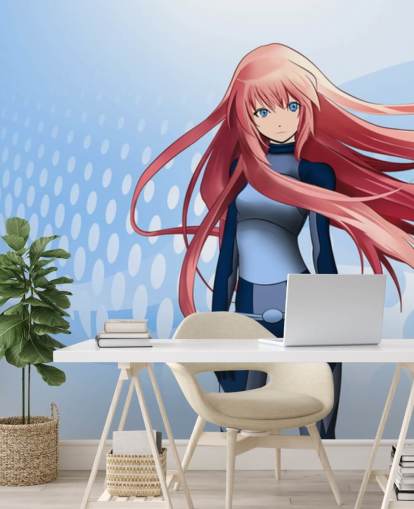 fondo de pantalla de pelo rojo anime girl