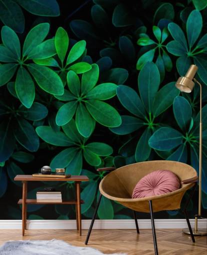 Papel de parede de folhas tropicais verdes fotografadas