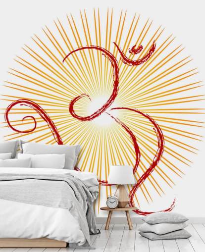 Om - det guddommelige symbol på hinduisme Baggrund