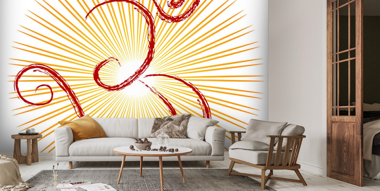 1art1 Poster 'OM Symbol' – Kunstdruck 40x40 Cm, Spirituelles Design Für Meditation & Energie, Auf Hochwertigem Papier