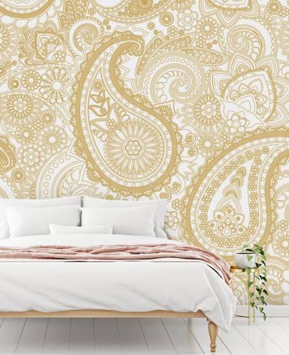 Papel pintado con estampado de cachemira