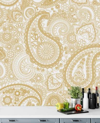 Papel pintado con estampado de cachemira Papel pintado con estampado de cachemira